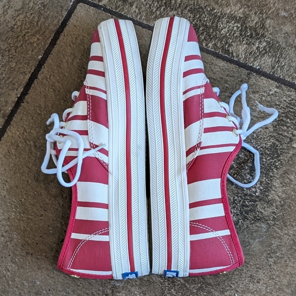 Keds Kate Spade Chunky Platform Sneakers Size 6 Red & Cream - Picture 3 of 16